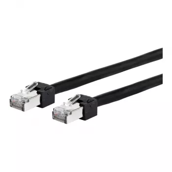 METZ CONNECT Ultraflex500 - cavo patch - RJ-45 (M) a RJ-45 (M) - 1,0 m - 6,4 mm - SFTP, PiMF - CAT 6 - schermato, senza alogeni - nero (13084V1000-E)