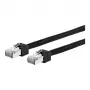 METZ CONNECT Ultraflex500 - cavo patch - RJ-45 (M) a RJ-45 (M) - 1,0 m - 6,4 mm - SFTP, PiMF - CAT 6 - schermato, senza alogeni - nero (13084V1000-E)