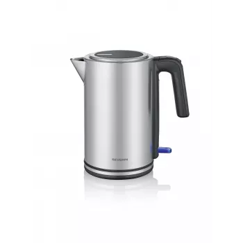 Bollitore SEVERIN WK 3449 — 1,7 l, 2400 W, acciaio inox/plastica, nero-argento