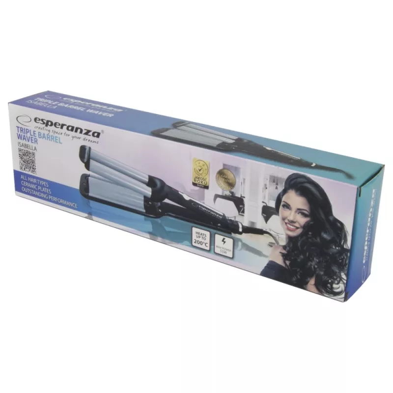 Arricciacapelli Esperanza EBL013 — 55 W, piastre in ceramica, max 200 °C, cavo girevole 1,8 m
