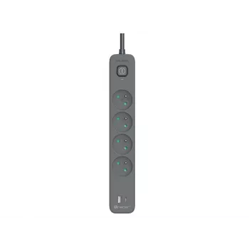 Ciabatta TRACER TRALIS47026 con cavo 1,5 m, 4 porte USB e PD 18W