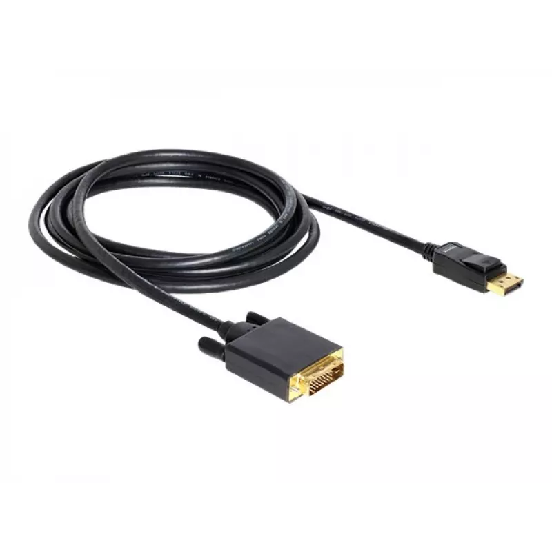 Cavo Delock DisplayPort 1.1 maschio > DVI 24+1 maschio passivo 3 m nero (82592)