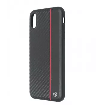 Custodia per cellulare Tellur Cover per iPhone XS Max – finitura carbonio nera