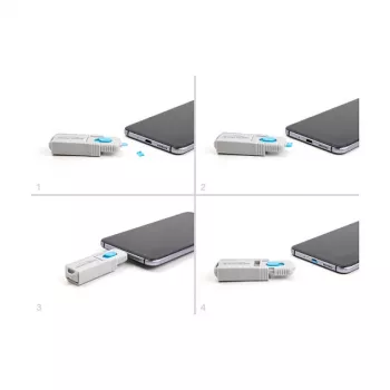 DeLOCK port blocker 20949 connettore femmina Micro-USB confezione da 10 blu