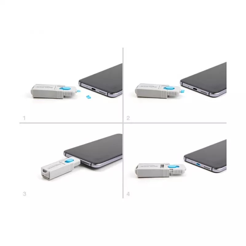 DeLOCK port blocker 20949 connettore femmina Micro-USB confezione da 10 blu