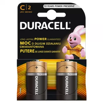 (C X 4 pezzi) Duracell AA, AAA, D, C, 2032, 9V (LR14 LR20 6LR61 CR2032 assortimento) batterie