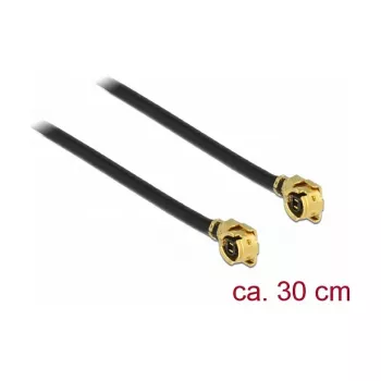 DeLOCK 89609 Cavo coassiale 0,3 m MHF (I-PEX) nero oro