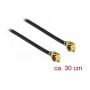 DeLOCK 89609 Cavo coassiale 0,3 m MHF (I-PEX) nero oro
