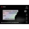 SAVIO PHENIX WHITE tastiera meccanica wireless, Gateron Red Pro, ABS