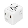 Alimentatore da viaggio GEMBIRD TPA-1A2C20-01-W — 20 W, USB-A (18 W) + 2× USB-C (20 W), spina tipo E, bianco