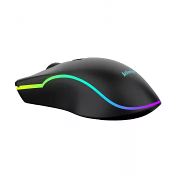 Mouse da gaming cablato riscaldato ActiveJet AMY-W390 — ambidestro, ottico 2000 DPI, USB Type-A, 4 tasti, nero