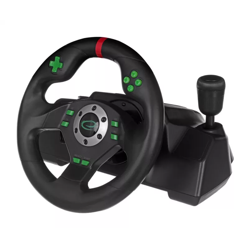 Volante controller gaming Esperanza EGW101 Playstation, Playstation 3 digitale USB nero, verde