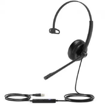 Yealink UH34 headset con filo archetto ufficio/call center nero