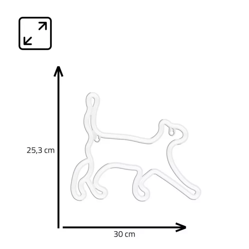 Lampada decorativa neon MANTA SNL70WH Style Neon Lights CAT 2 bianco 70 cm