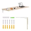 Maclean MC-128WD mensola pieghevole a parete, 100×40 cm, finitura effetto legno