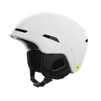 Casco open face POC Obex MIPS — calotta rigida In-Mold, M/L (55–58 cm), calotta esterna ABS, schiuma EPS, bianco opaco, 500 g
