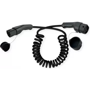 Cavo di ricarica auto elettrica 19.08.0055, nero, Tipo 1, Tipo 2, dritto, dritto, IP54, IP65