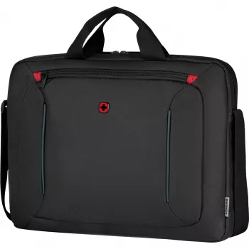 Borsa per laptop Wenger BQ 16 Slimcase Toploader nero — adatta per laptop da 16 pollici, design toploader, scomparto imbottito