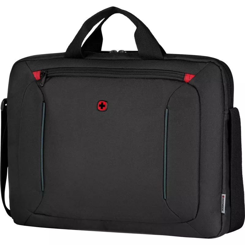 Borsa per laptop Wenger BQ 16 Slimcase Toploader nero — adatta per laptop da 16 pollici, design toploader, scomparto imbottito