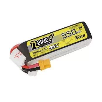 Batteria Tattu R-Line 550mAh 14,8V 95C 4S1P — pacco LiPo per modelli RC