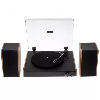 Giradischi a trasmissione a cinghia Adler AD 1915 USB – piatto in ceramica, 45 giri/min, motore DC, Bluetooth 5.4, uscita USB, diffusori 2×10 W