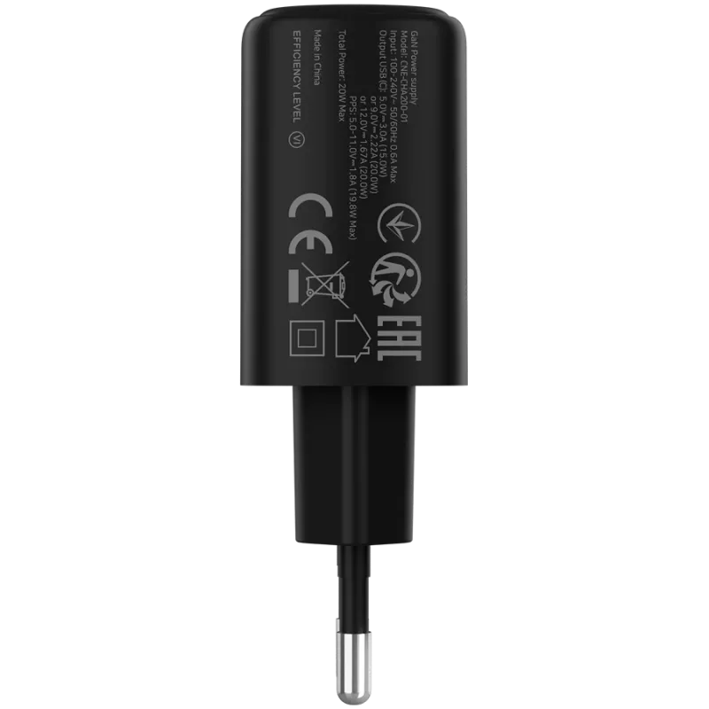 CANYON caricabatterie OnCharge 200 20W 1xPD EU nero