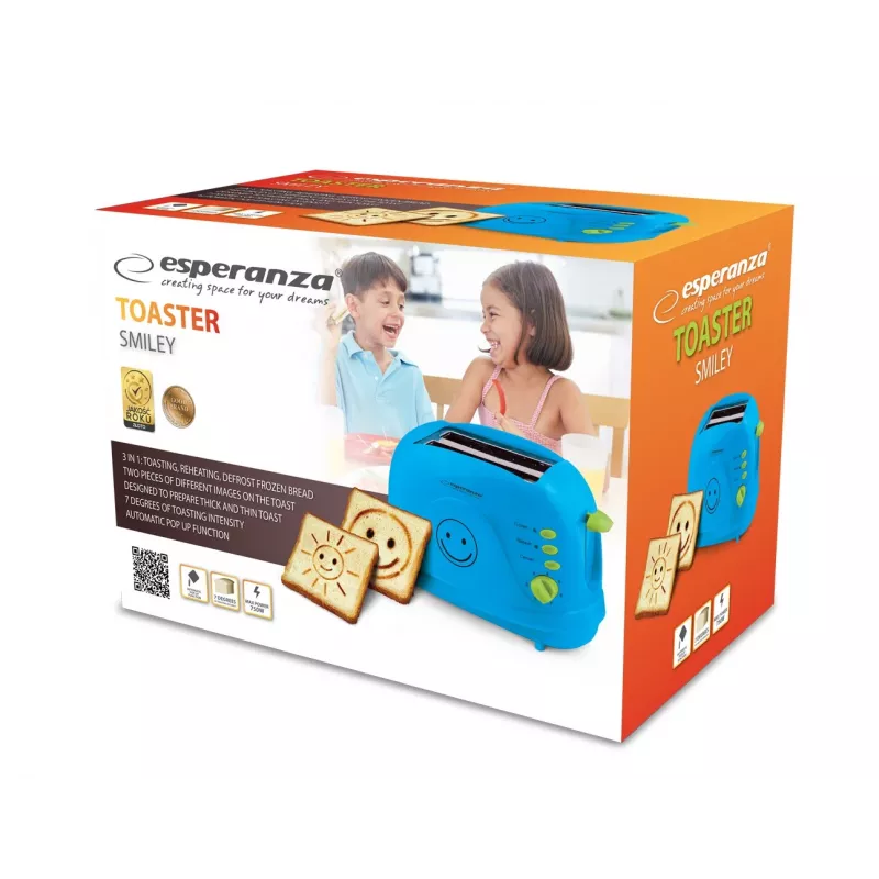 Tostapane Esperanza EKT003B 750 W blu