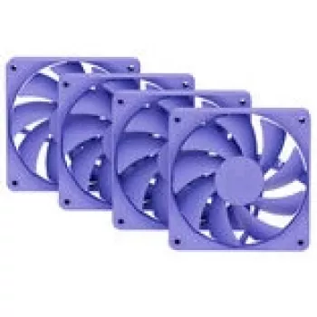 Set di ventole per raffreddamento computer HYTE FA12-TM-4 120 mm viola, 1500 giri/min, 72 m³/h, 1,6 mmH2O, FDB, confezione da 4