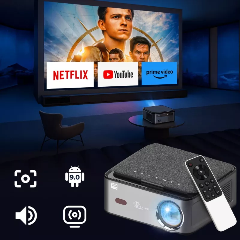 Proiettore Extralink Smart Life Vision Pro 450 ANSI, 1080p, Android 9.0