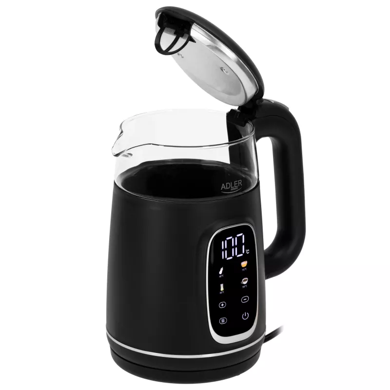 ADLER AD 1305 bollitore elettrico nero/argento