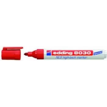 Pennarello indelebile Edding 8030 NLS High-Tech rosso punta bullet