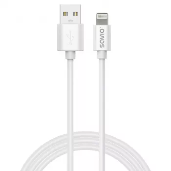 Cavo USB Savio Cl-193 USB 2.0 2 m USB A USB C/Lightning bianco