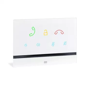 Citofono 2N Indoor Talk bianco — con fili, vetro temperato, montaggio a parete, 185×128×48,2 mm