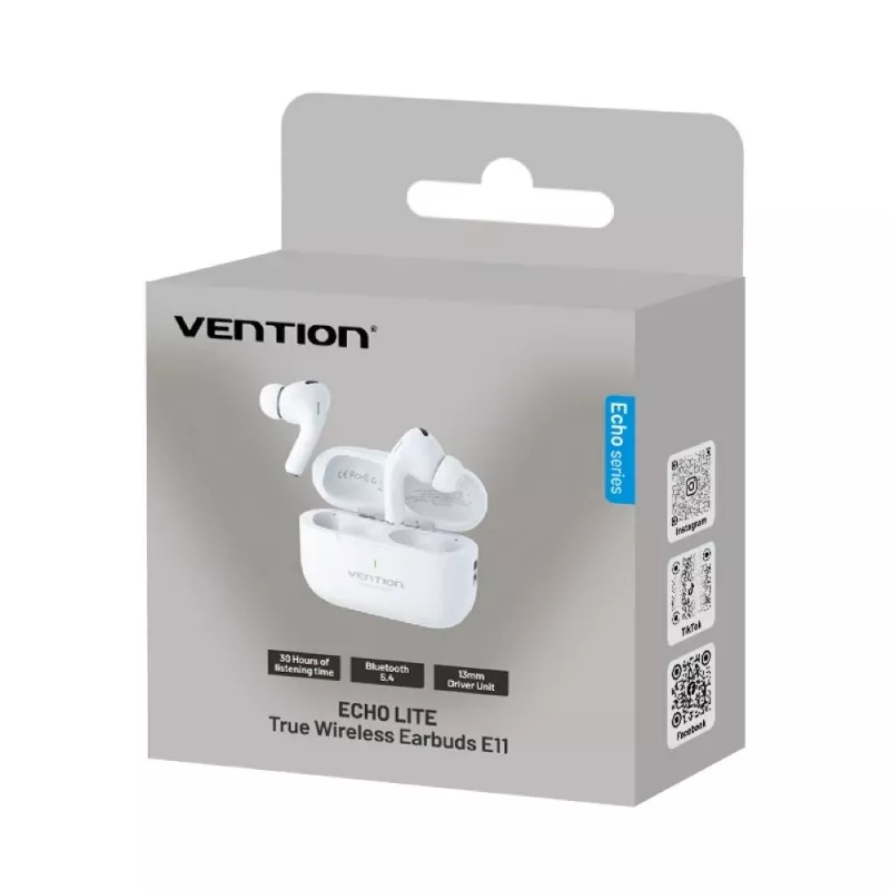 Vention Echo Lite E11 NBVW0 cuffie TWS open-ear, Bluetooth, USB-C, bianche
