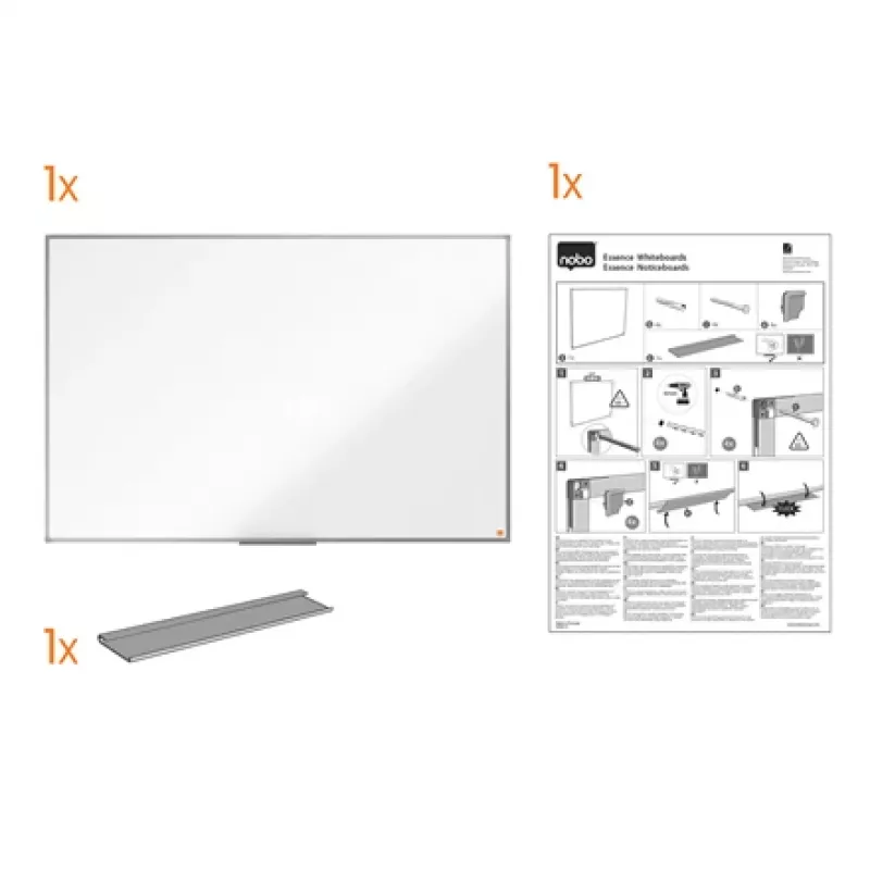 Lavagna Nobo Essence acciaio 1200x900mm (1905211)