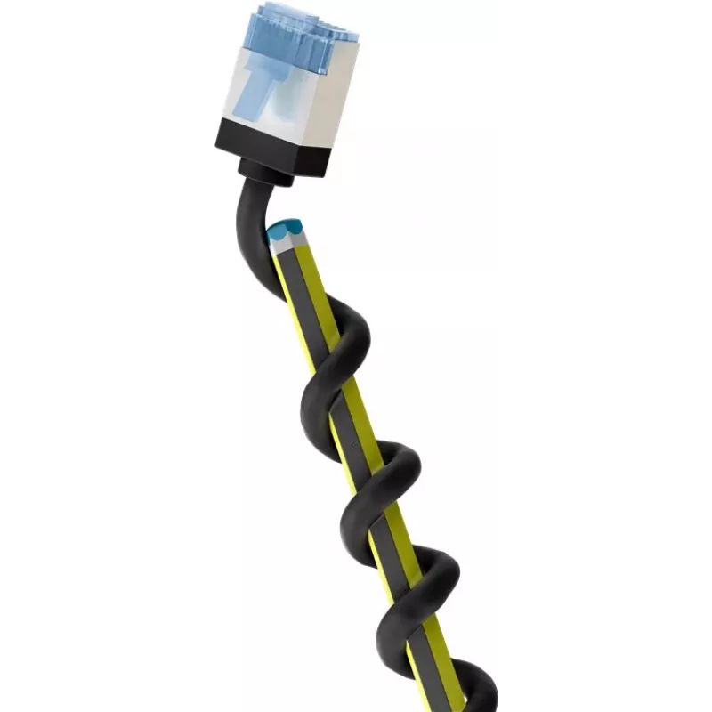 Goobay cavo patch CAT 6A ultra flessibile sottile U/FTP nero - connettore extra corto (74316)
