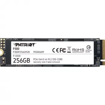 SSD M.2 NVMe PATRIOT P300 256GB — M.2 2280, lettura 1700 MB/s, scrittura 1100 MB/s