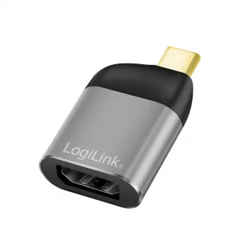 LogiLink CUA0204 adattatore USB-C a DisplayPort nero grigio