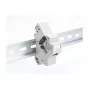 DeLOCK 67043 Supporto Keystone per guida DIN con messa a terra, grigio