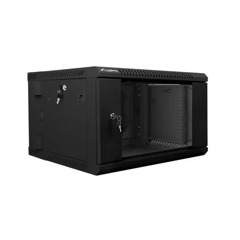 Rack LANBERG WF02-6606-10B montaggio a parete 6U 600x374,3x600 mm acciaio inox nero
