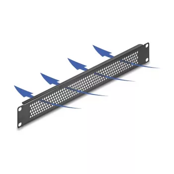 Pannello cieco DeLOCK 67035 nero metallo 44 mm x 482 mm x 11 mm