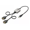StarTech.com cavo adattatore da USB a seriale a 2 porte 2ft (60cm), viti/dadi DB9 sostituibili, mantenimento COM, USB-A a DB9 RS232, FTDI, protezione ESD livello 4, Windows/macOS/ChromeOS/Linux – costruzione robusta in TPE