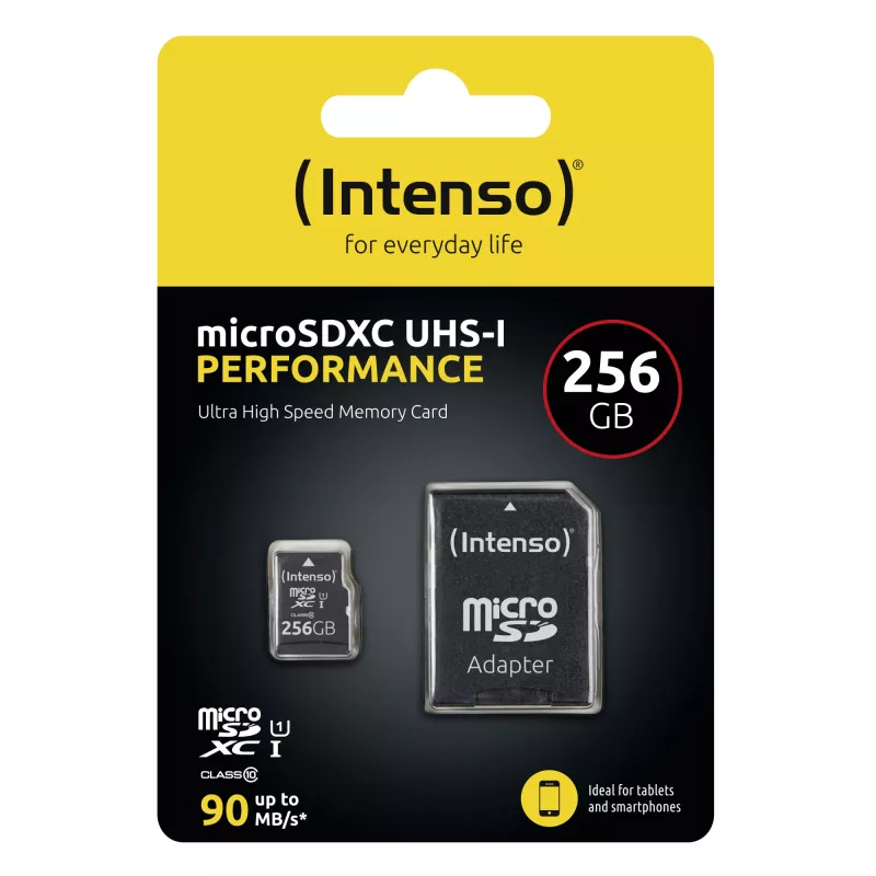 Memoria flash Intenso 256 GB UHS-I microSD Performance Class 10