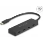 Delock 64322 hub USB 10 Gbps Type-C, 4 porte USB Type-C, nero