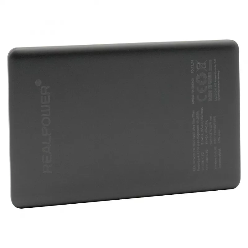 RealPower PB-5000 MAG 5000 mAh ricarica wireless titanio