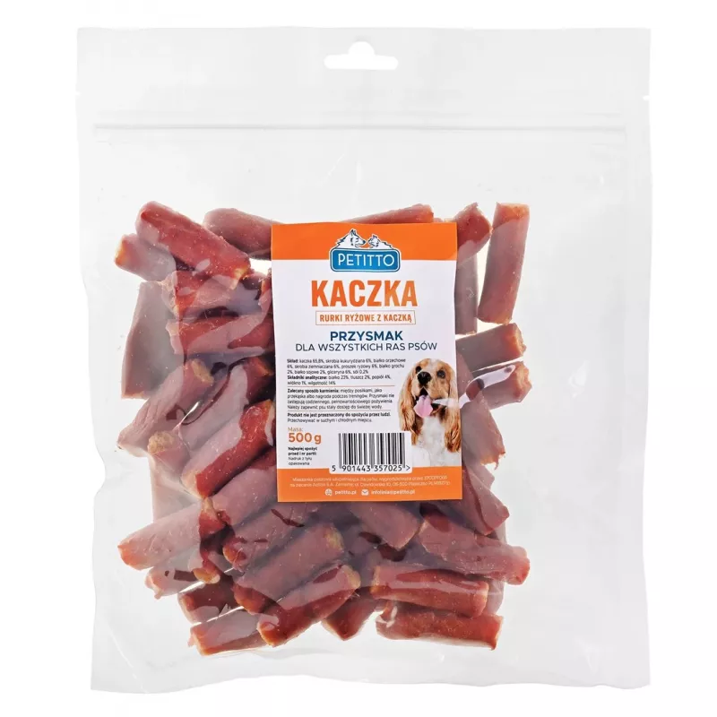 Snack per cani PETITTO ossa di riso con anatra 500 g