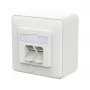 METZ CONNECT presa di connessione E-DAT C6A LSA++ 2 porte AP bianco traffico