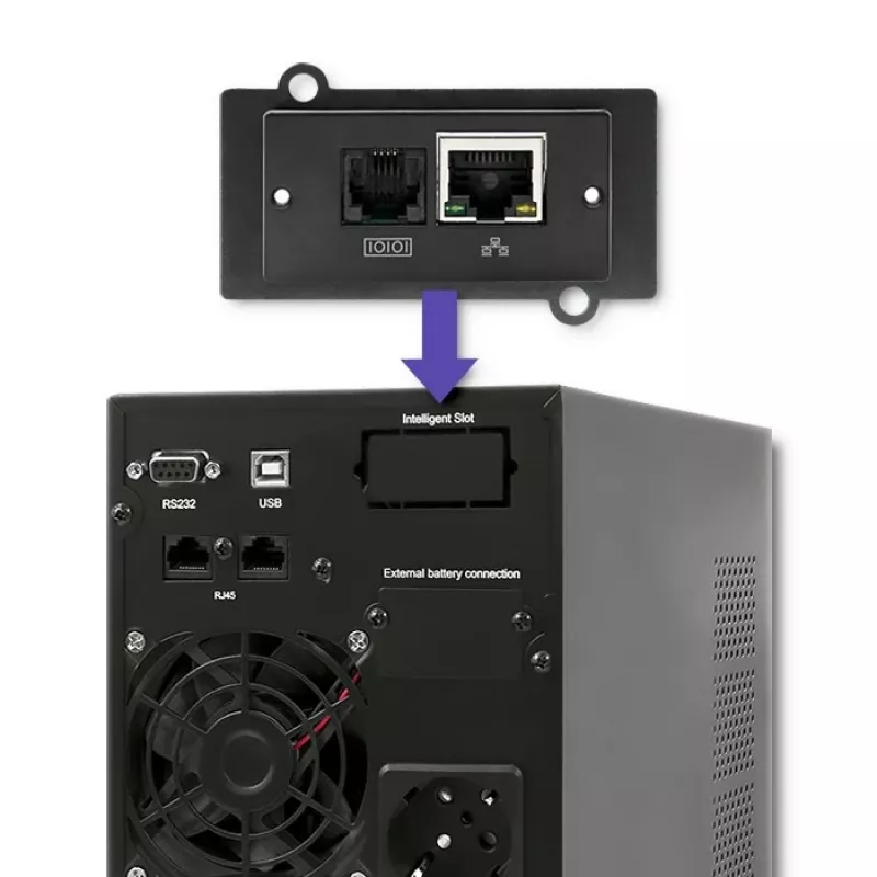 Qoltec 53042 UPS (gruppo di continuità) doppia conversione (online) 1 kVA 800 W 2 uscite AC