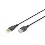 Digitus ASSMANN - prolunga USB - USB (F) a USB (F) - 1,8 m (USB/USB 2.0) - stampata - nero (AK-300200-018-S)