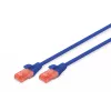 Cavo di rete Digitus CAT 6 U/UTP RJ-45 Cat6 0,25 m blu